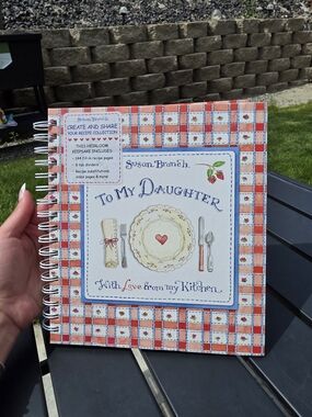 Susan Branch 'To My Daughter' Red Plaid Recipe Keeper-Cooking Memories.